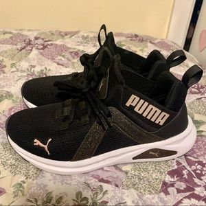 Puma black and pink sneakers